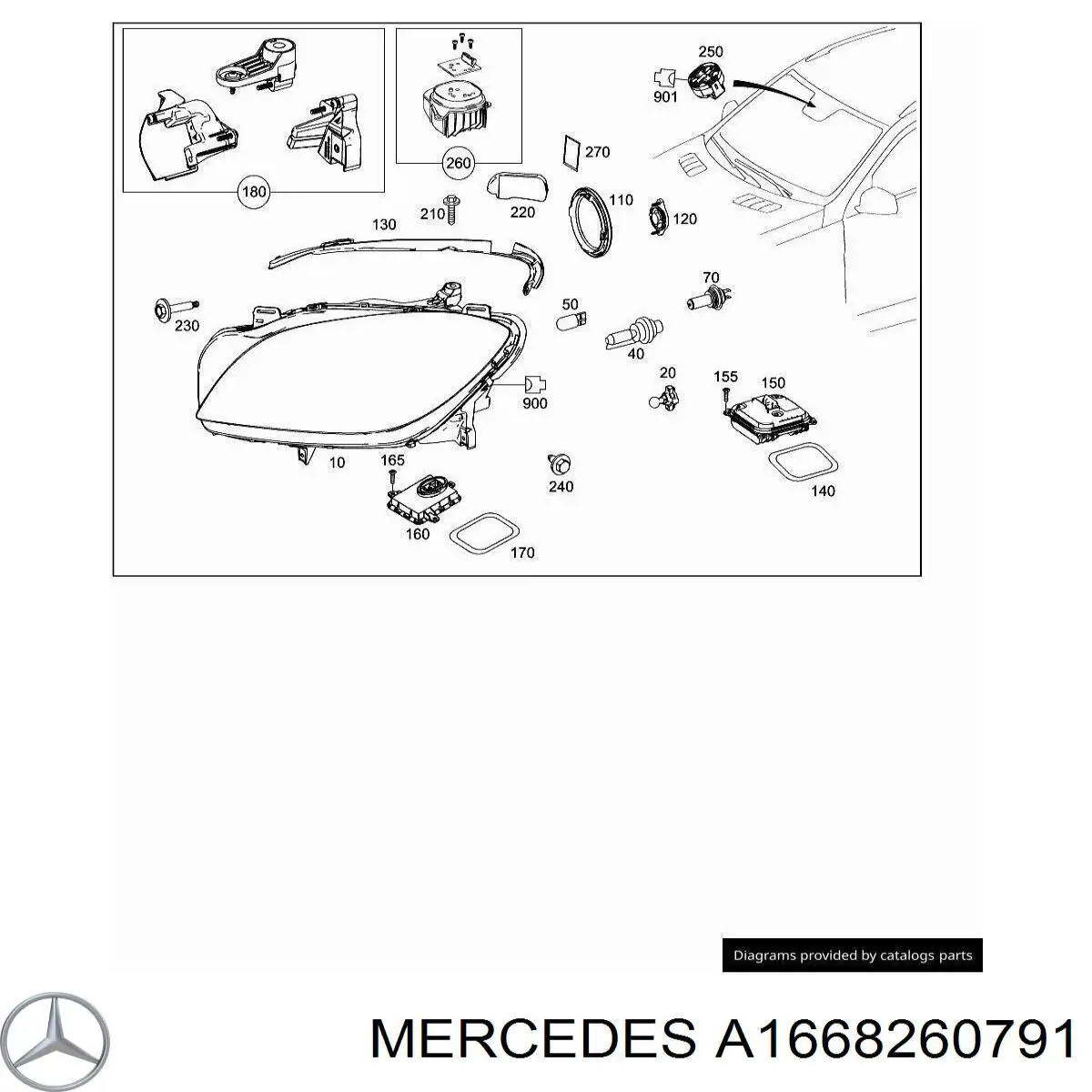  Mercedes A1668260791 precio, desde 30,67 EUR