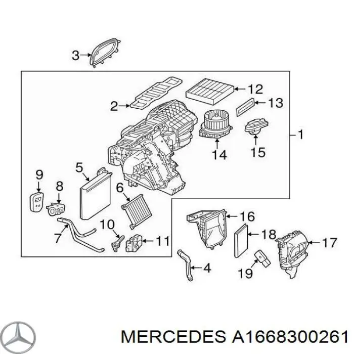 Radiador de calefacción Mercedes A1668300261 precio, desde 70,98 EUR