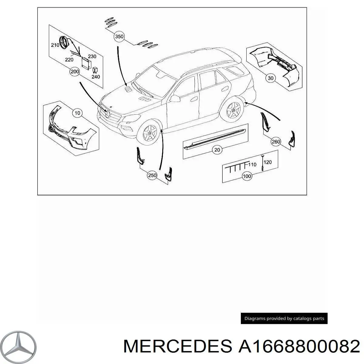  Mercedes A1668800082 precio, desde 241,60 EUR