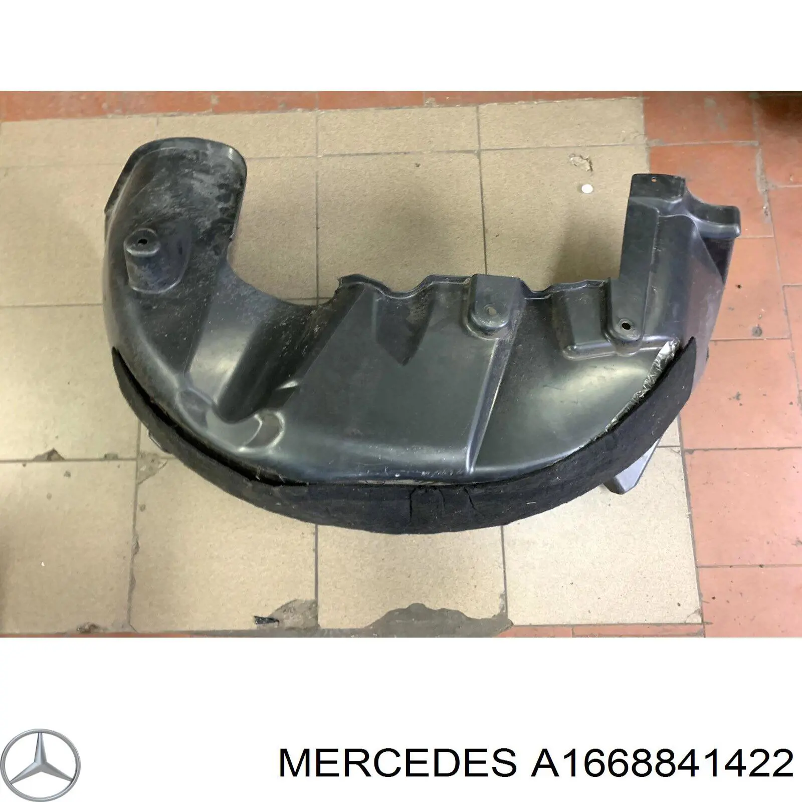 Guardabarros interior, aleta trasera, derecho para Mercedes ML/GLE (W166)