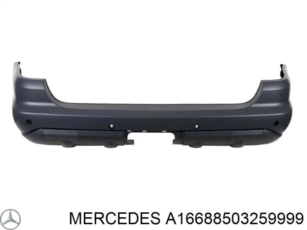 166 885 03 25 9999 Mercedes parachoques trasero, parte superior