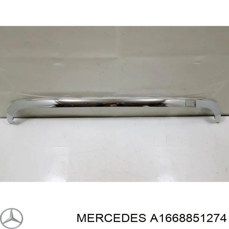 A1668851274 Mercedes moldura de parachoques trasero