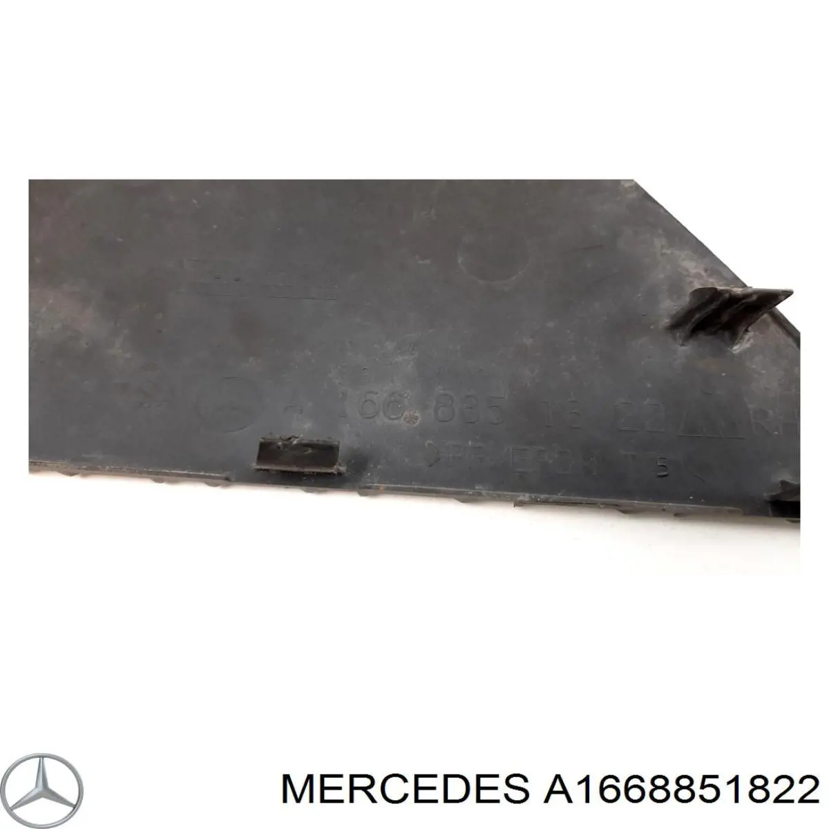 Rejilla de ventilación, parachoques delantero, derecha para Mercedes ML/GLE (W166)