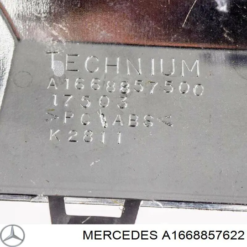 Listón embellecedor/protector, parachoques trasero Mercedes ML/GLE (W166)