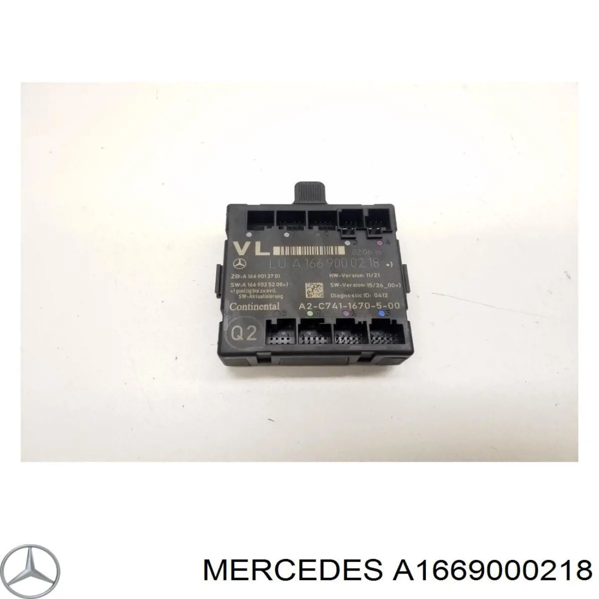 1669000218 Mercedes unidad de confort de la puerta delantera