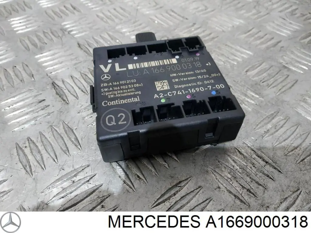 A1669000318 Mercedes Unidad de confort de la puerta delantera