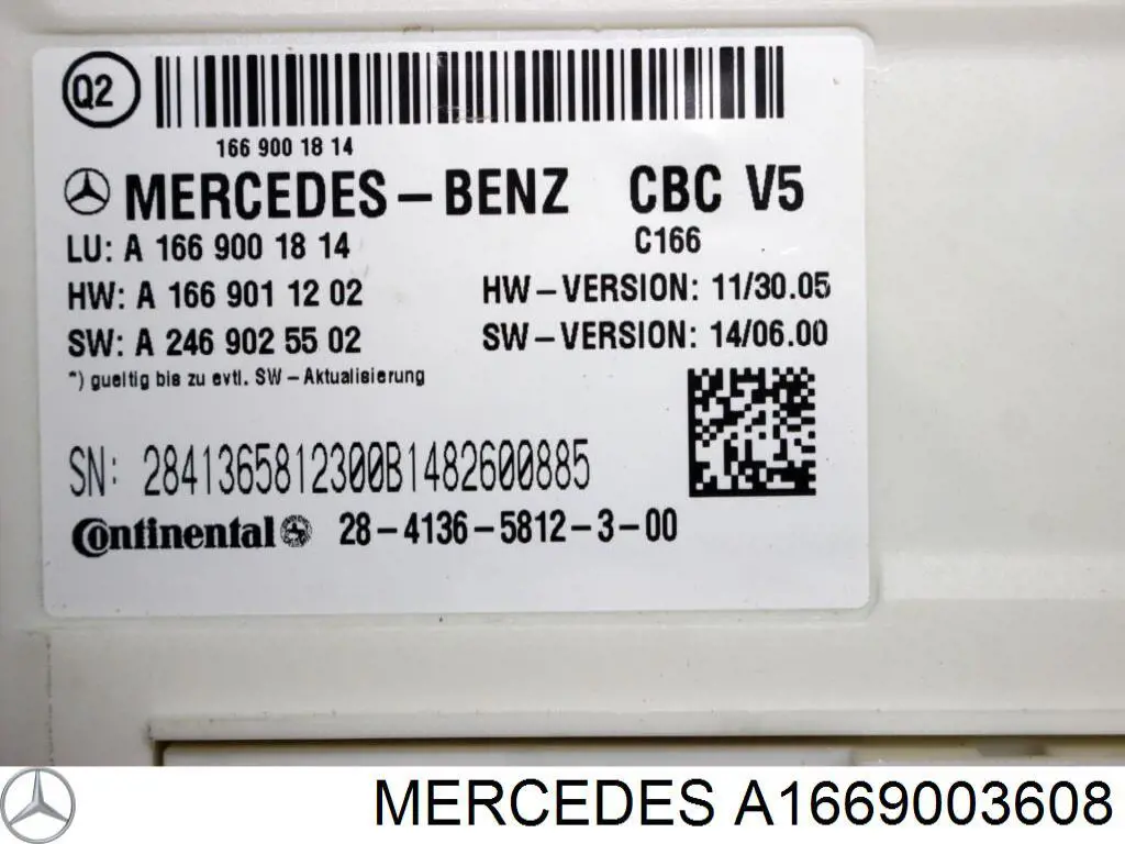 A1669001814 Mercedes 