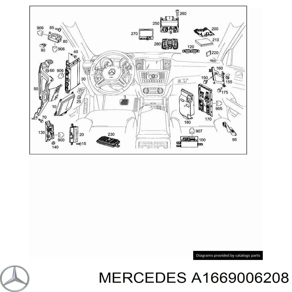 Unidad de control, cierre centralizado para Mercedes ML/GLE (W166)