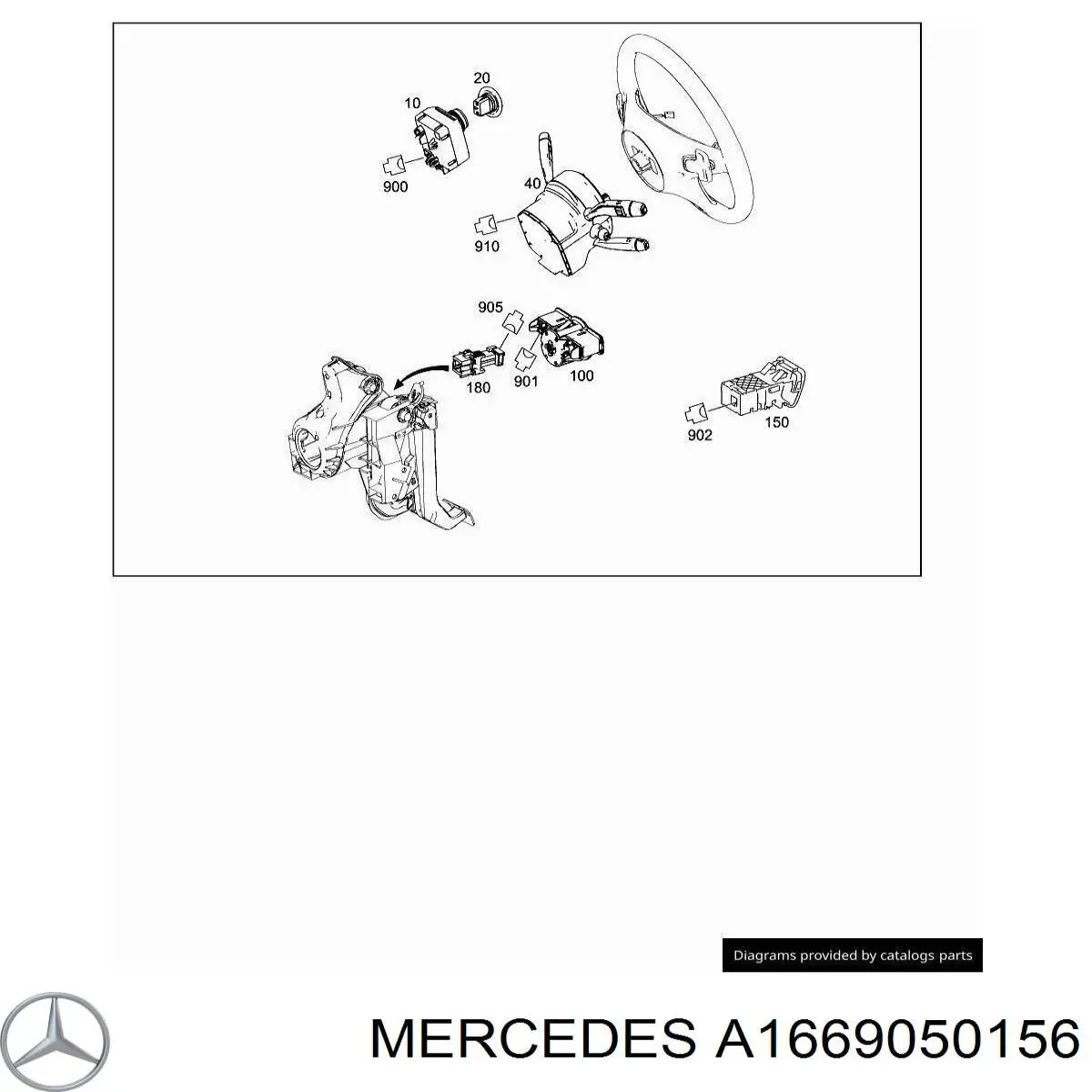 A166905015605 Mercedes conmutador de arranque