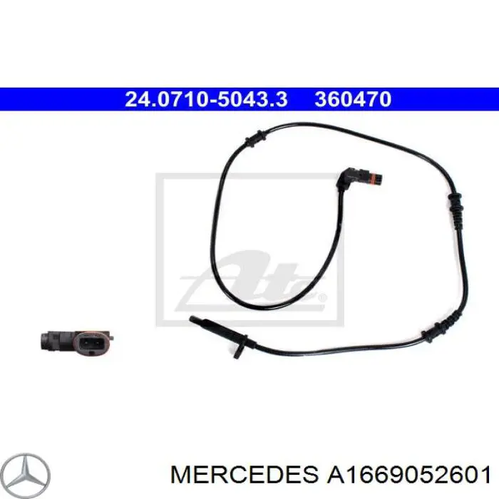 A1669052601 Mercedes sensor abs delantero