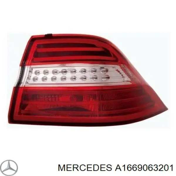 Piloto trasero derecho Mercedes A1669063201 precio, desde 217,43 EUR