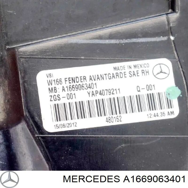 A1669063401 Mercedes piloto posterior derecho