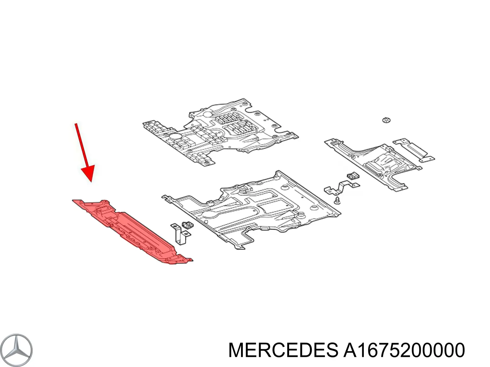 A1675200000 Mercedes Protector paragolpes