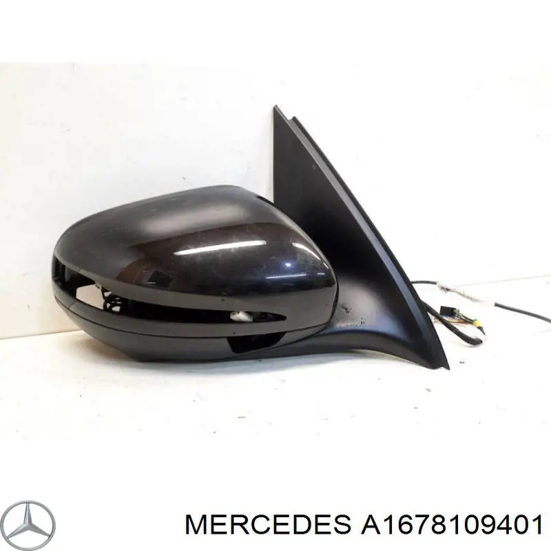 Carcasa interior del espejo retrovisor derecho A1678109401 Mercedes