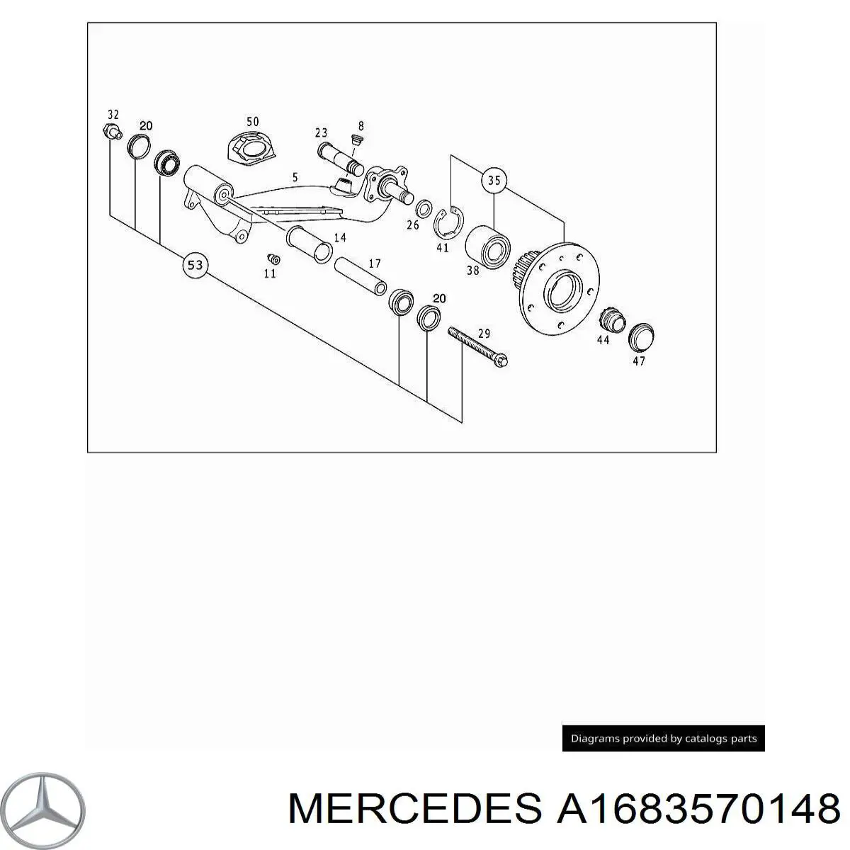 Rodamiento de agujas del eje trasero Mercedes A1683570148 precio, desde 7,02 EUR