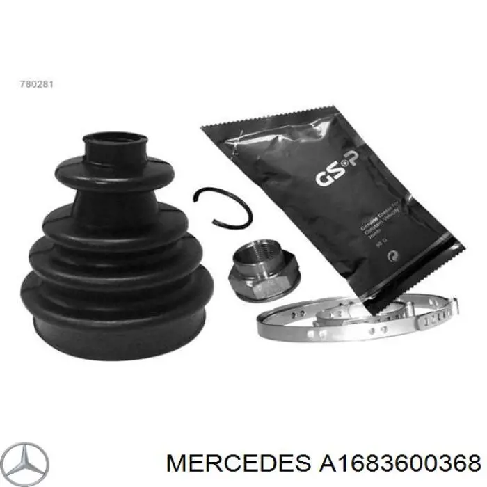 Comprar A1683600368 Mercedes Fuelle de palier delantero exterior