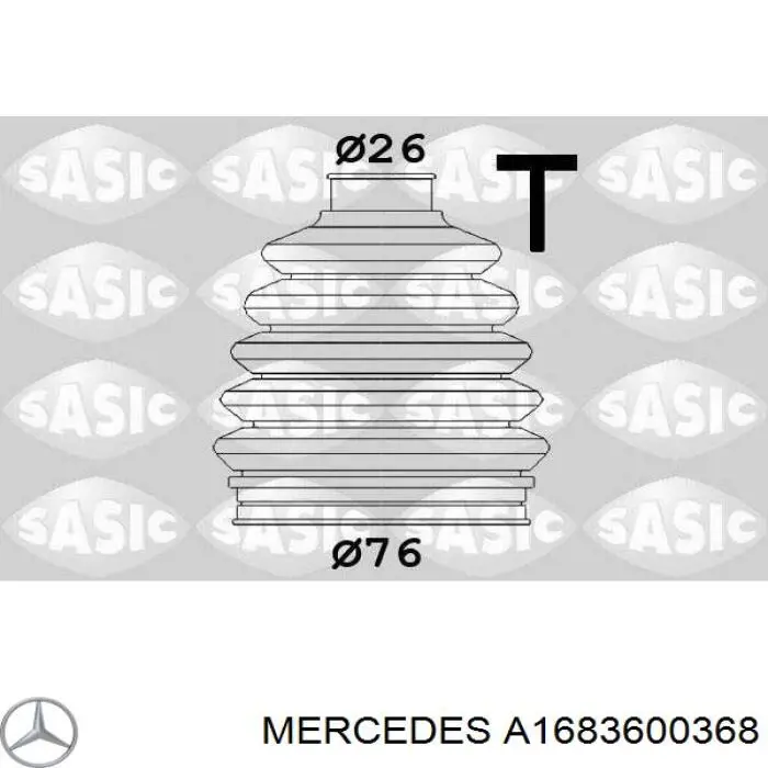 A1683600368 Mercedes fuelle, árbol de transmisión delantero exterior