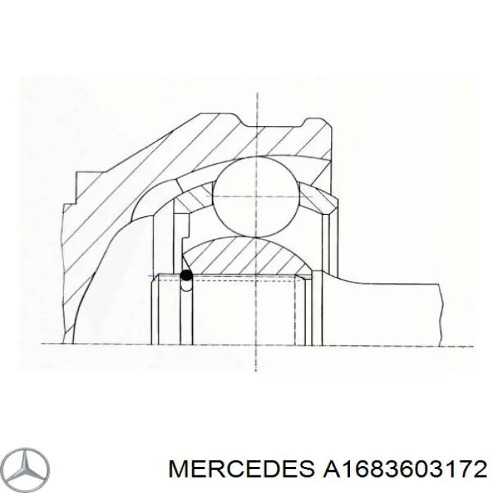 Comprar A1683603172 Mercedes Semieje delantero izquierdo