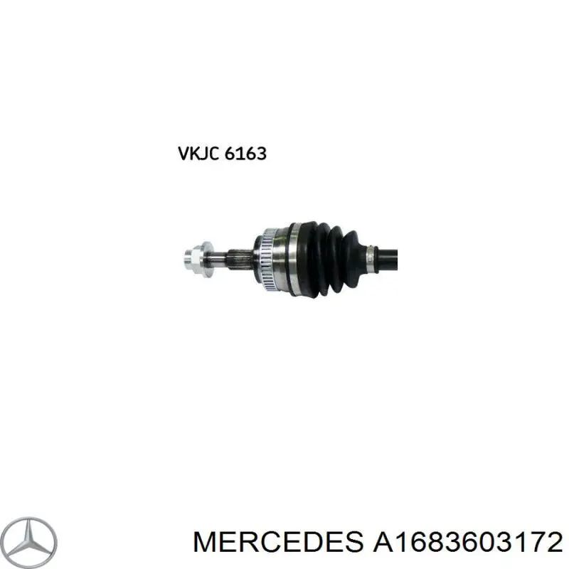 Semieje delantero izquierdo Mercedes A1683603172 precio, desde 68,24 EUR
