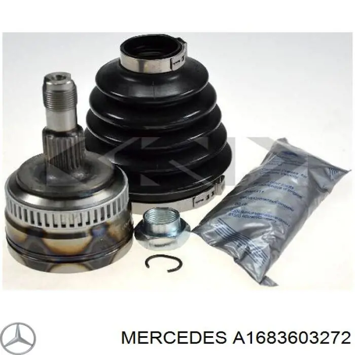 1683603272 Mercedes árbol de transmisión delantero izquierdo