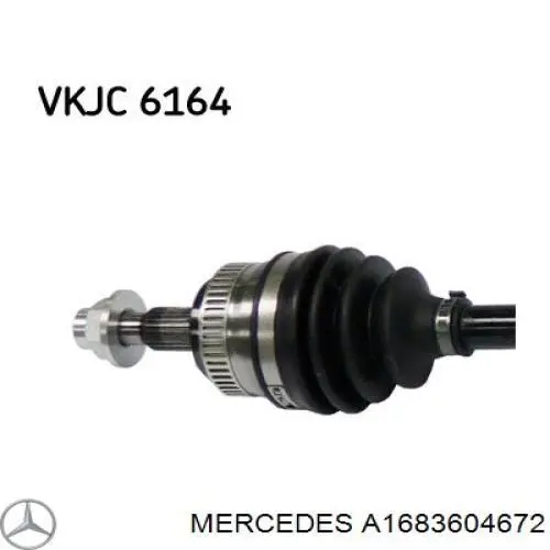 A1683604672 Mercedes árbol de transmisión delantero derecho