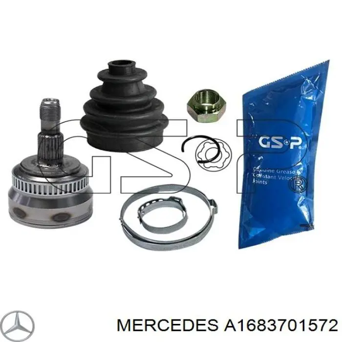 A168370157280 Mercedes Semieje delantero izquierdo