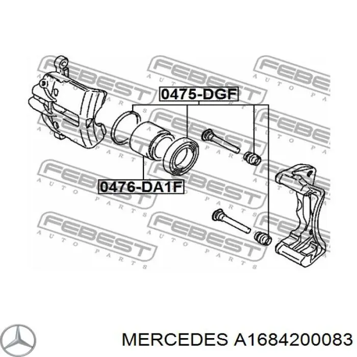 1684200083 Mercedes pinza de freno delantera izquierda