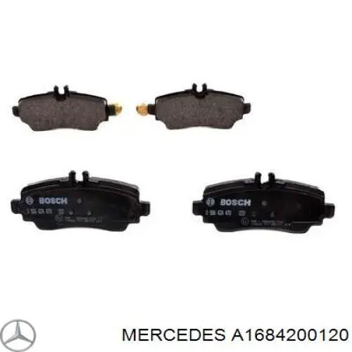 A1684200120 Mercedes pastillas de freno delanteras