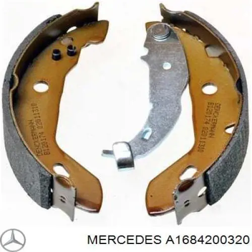 A1684200320 Mercedes zapatas de frenos de tambor traseras