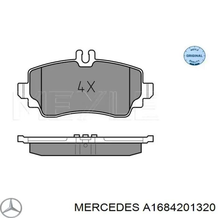 Pastillas freno delanteras Mercedes A1684201320 precio, desde 24,05 EUR