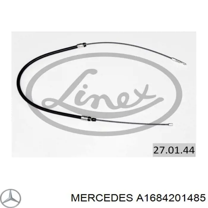 Cable de freno de mano trasero izquierdo Mercedes A1684201485 precio, desde 10,88 EUR