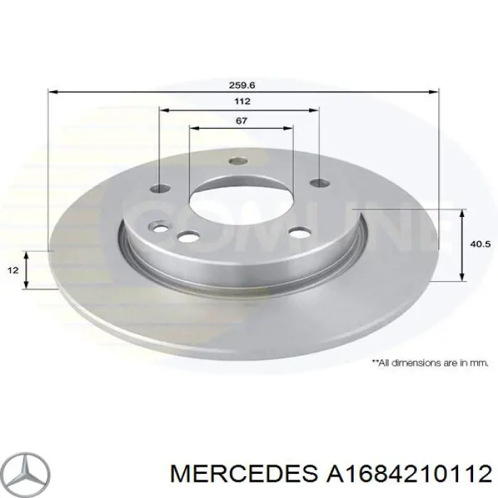 Frenos delanteros Mercedes A1684210112 precio, desde 23,86 EUR