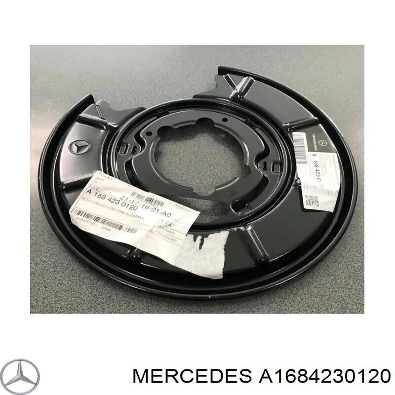A1684230120 Mercedes chapa protectora contra salpicaduras, disco de freno trasero izquierdo