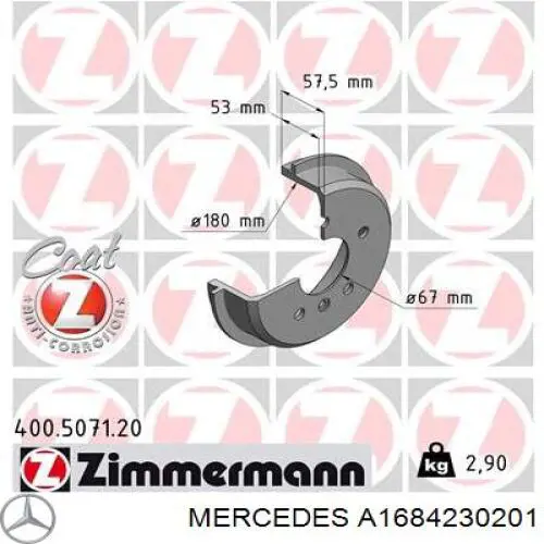 Tambor de freno trasero Mercedes A1684230201 precio, desde 32,92 EUR