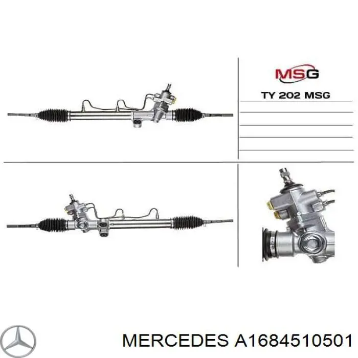 A1684510501 Mercedes cremallera de dirección