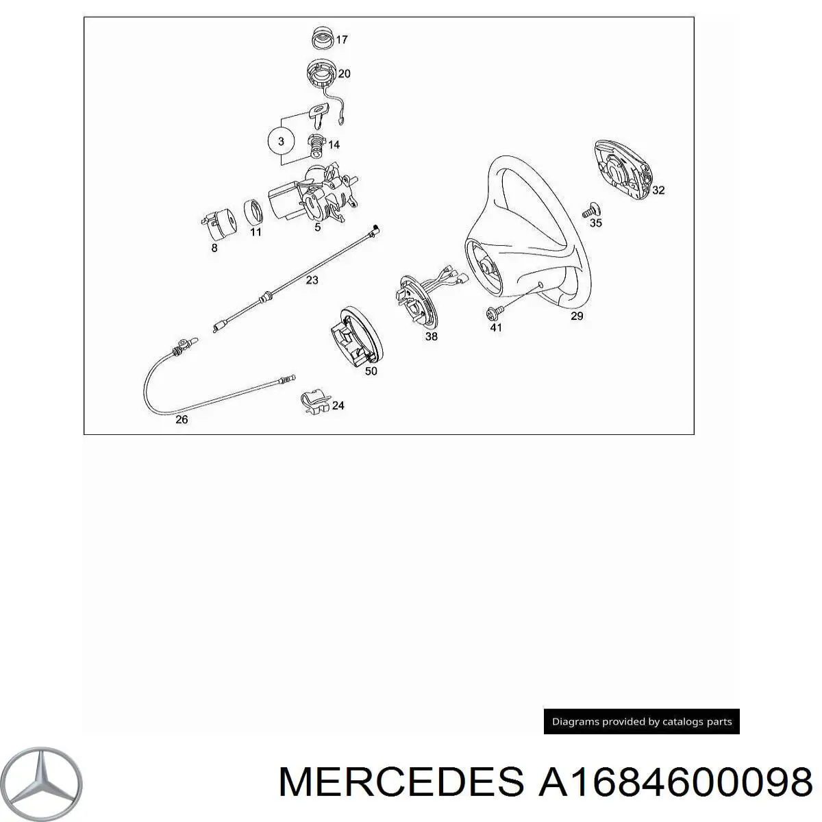 A1684600098 Mercedes airbag en el lado del conductor