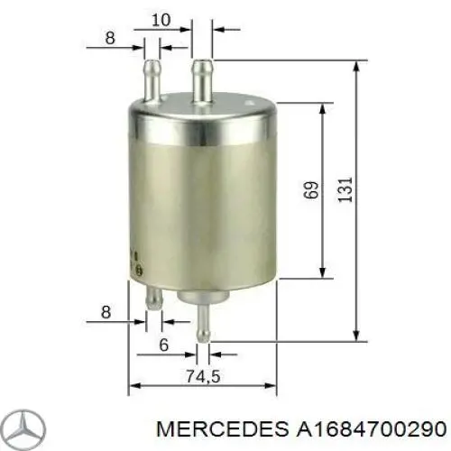 Filtro EVAP Mercedes A1684700290 precio, desde 43,56 EUR