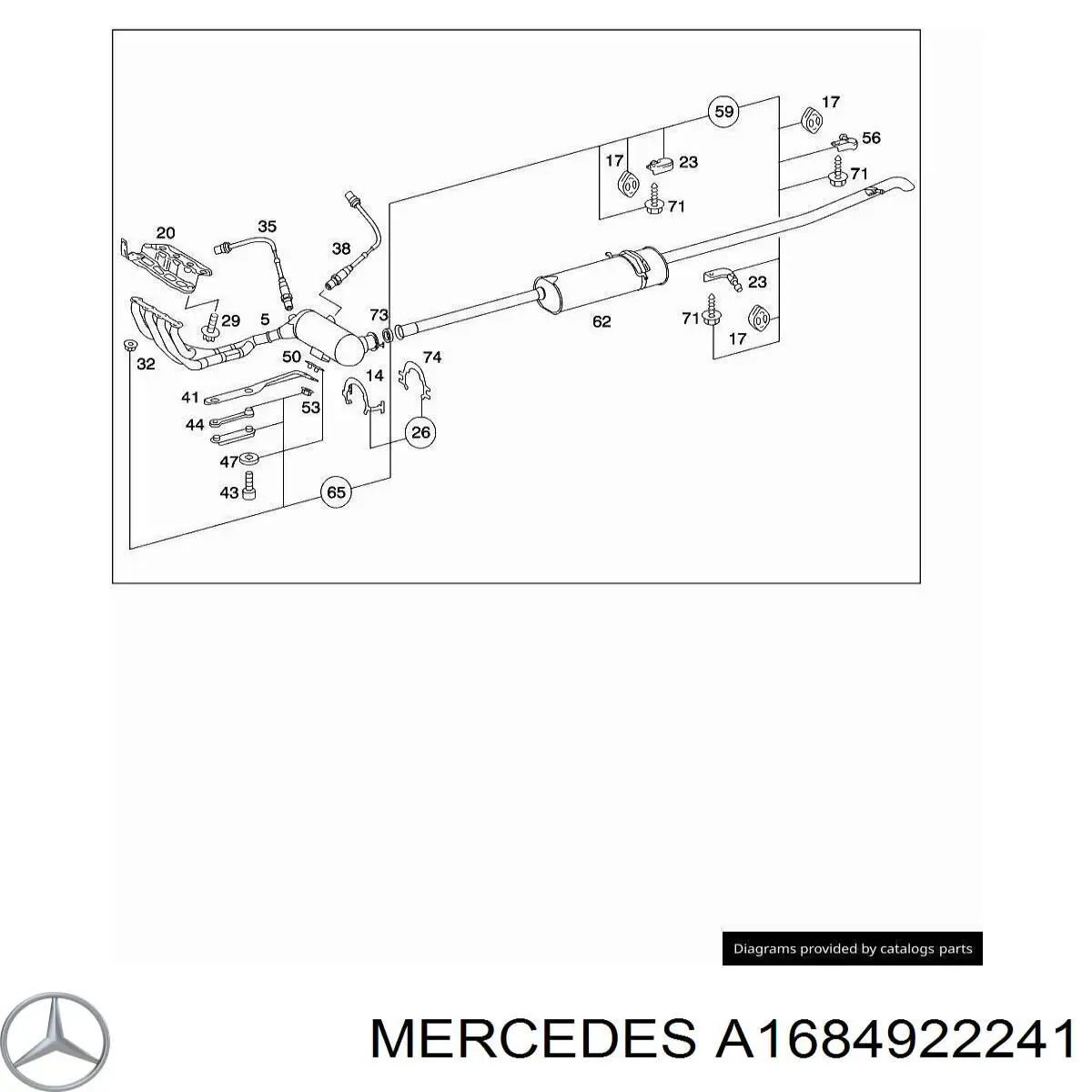  Mercedes A1684922241 precio, desde 18,69 EUR