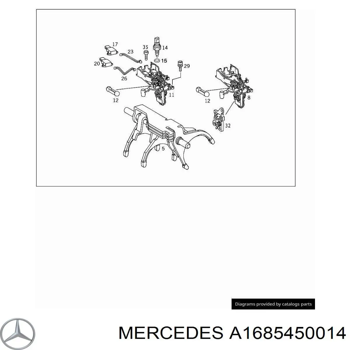 A1685450014 Mercedes Interruptor de marcha atras