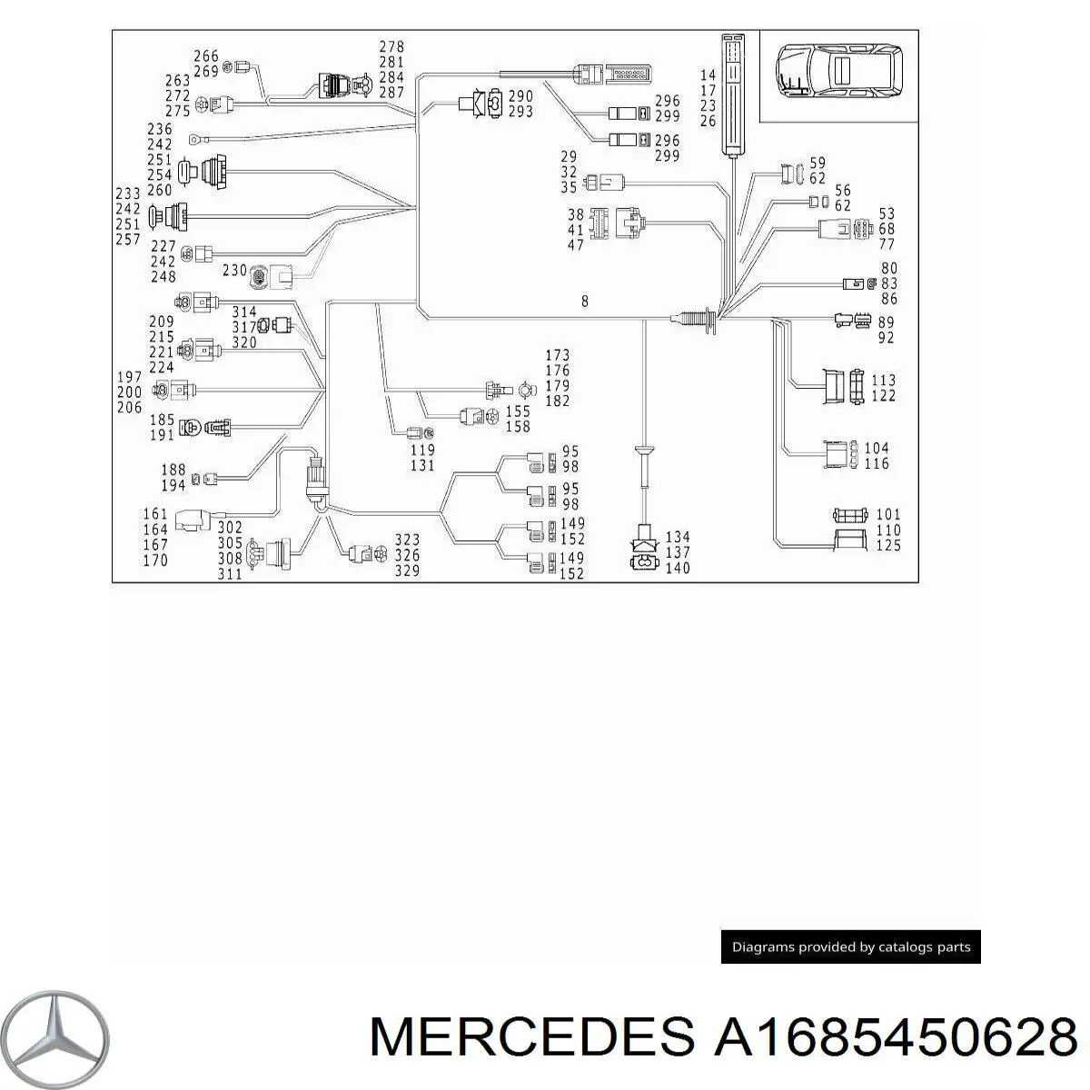  Mercedes A1685450628 precio, desde 7,59 EUR