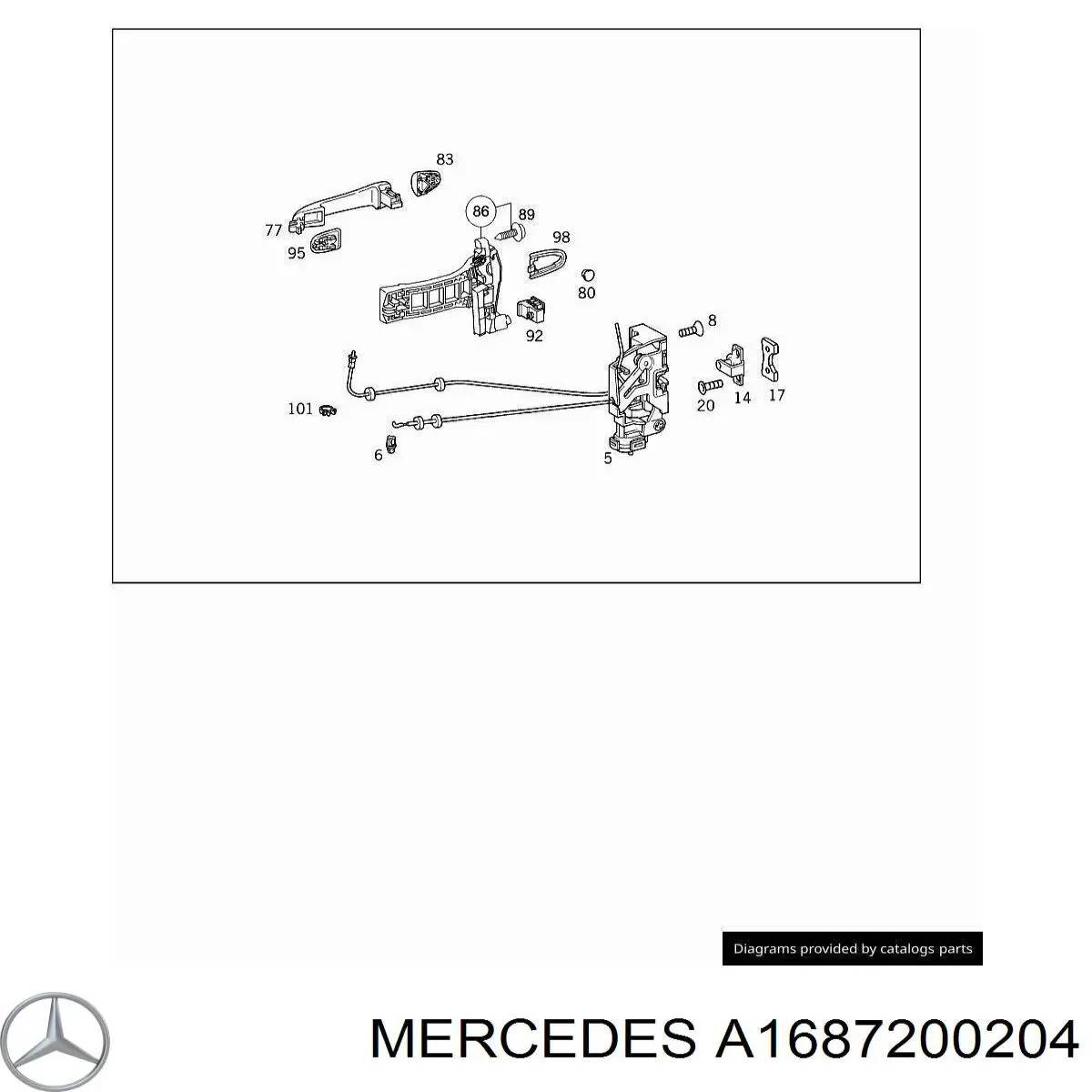  Mercedes A1687200104 precio, desde 21,78 EUR