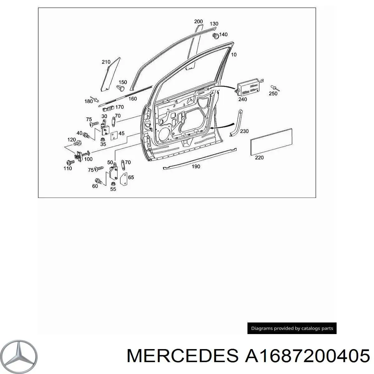 A1687200405 Mercedes puerta delantera derecha