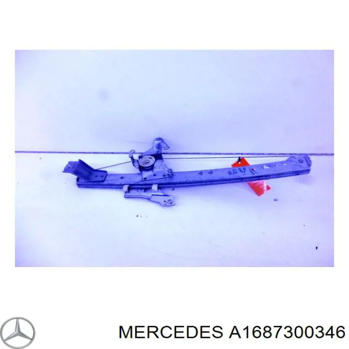 A1687300346 Mercedes mecanismo de elevalunas, puerta trasera izquierda