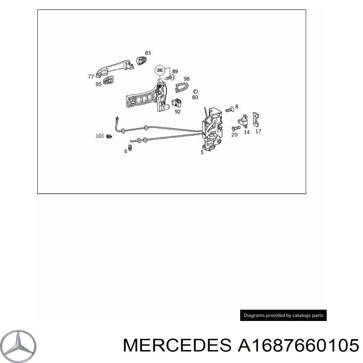  Mercedes A1687660105 precio, desde 10,65 EUR