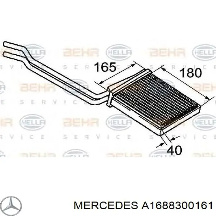 Comprar A1688300161 Mercedes Radiador calefacción
