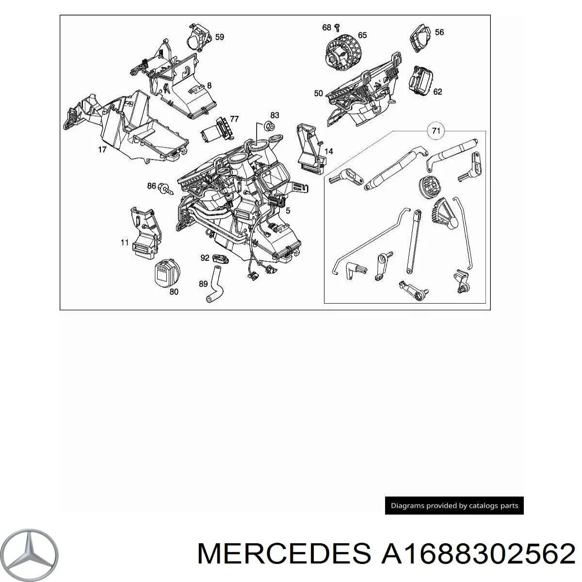 A1688300462 Mercedes Caja de calefacción completa