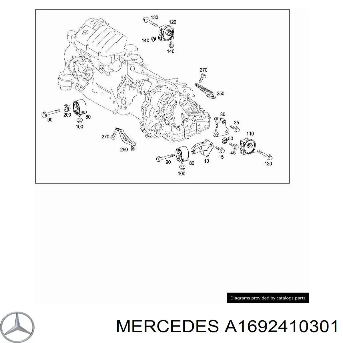 Comprar A1692410301 Mercedes Soporte de la caja de cambios