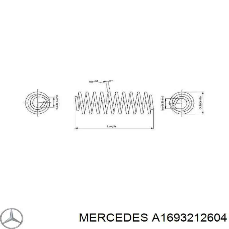 A1693212604 Mercedes muelle de suspensión eje delantero