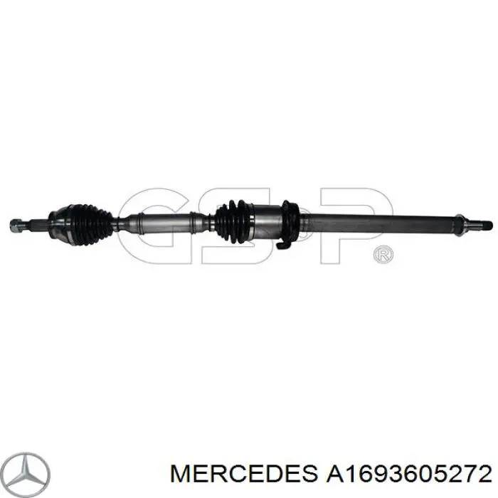 A169360827228 Mercedes árbol de transmisión delantero derecho