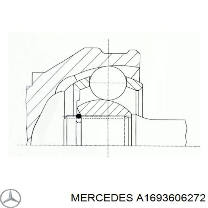 Árbol de transmisión trasero derecho para Mercedes A (W169)